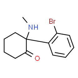 ChemSpider 2D Image | 2-(2-Bromophenyl)-2-(methylamino)cyclohexanone | C13H16BrNO