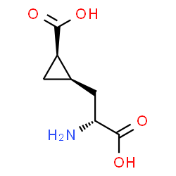 ChemSpider 2D Image | 3-[(1R,2R)-2-Carboxycyclopropyl]-D-alanine | C7H11NO4