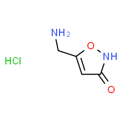 ChemSpider 2D Image | 5-(Aminomethyl)-1,2-oxazol-3(2H)-one hydrochloride (1:1) | C4H7ClN2O2