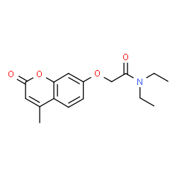 ChemSpider 2D Image | N,N-Diethyl-2-[(4-methyl-2-oxo-2H-chromen-7-yl)oxy]acetamide | C16H19NO4
