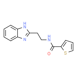 ChemSpider 2D Image | N-[2-(1H-Benzimidazol-2-yl)ethyl]-2-thiophenecarboxamide | C14H13N3OS