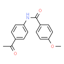 ChemSpider 2D Image | N-(4-Acetylphenyl)-4-methoxybenzamide | C16H15NO3