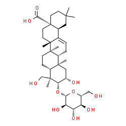 ChemSpider 2D Image | (2beta,3beta)-3-(beta-D-Glucopyranosyloxy)-2,23-dihydroxyolean-12-en-28-oic acid | C36H58O10