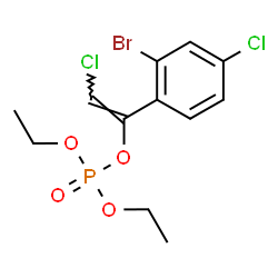 ChemSpider 2D Image | (E)-1-(2-Bromo-4-chlorophenyl)-2-chlorovinyl diethyl phosphate | C12H14BrCl2O4P