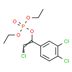 ChemSpider 2D Image | (E)-2-Chloro-1-(3,4-dichlorophenyl)vinyl diethyl phosphate | C12H14Cl3O4P