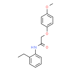 ChemSpider 2D Image | N-(2-Ethylphenyl)-2-(4-methoxyphenoxy)acetamide | C17H19NO3