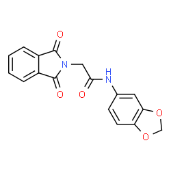 ChemSpider 2D Image | N-(1,3-Benzodioxol-5-yl)-2-(1,3-dioxo-1,3-dihydro-2H-isoindol-2-yl)acetamide | C17H12N2O5