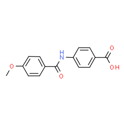 ChemSpider 2D Image | 4-[(4-Methoxybenzoyl)amino]benzoic acid | C15H13NO4