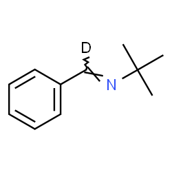 ChemSpider 2D Image | (E)-N-(2-Methyl-2-propanyl)-1-phenyl(~2~H)methanimine | C11H14DN