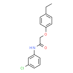 ChemSpider 2D Image | N-(3-Chlorophenyl)-2-(4-ethylphenoxy)acetamide | C16H16ClNO2