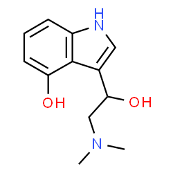 ChemSpider 2D Image | 3-[2-(Dimethylamino)-1-hydroxyethyl]-1H-indol-4-ol | C12H16N2O2