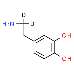ChemSpider 2D Image | 4-[2-Amino(2,2-~2~H_2_)ethyl]-1,2-benzenediol | C8H9D2NO2