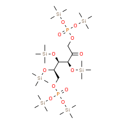 ChemSpider 2D Image | 1,6-Bis-O-{bis[(trimethylsilyl)oxy]phosphoryl}-3,4,5-tris-O-(trimethylsilyl)-D-fructose | C27H70O12P2Si7