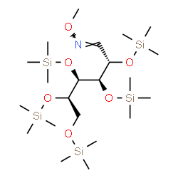 ChemSpider 2D Image | (1E,2S,3R,4R,5R)-N-Methoxy-2,3,4,5,6-pentakis[(trimethylsilyl)oxy]-1-hexanimine (non-preferred name) | C22H55NO6Si5