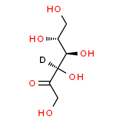 ChemSpider 2D Image | D-(C~3~-~2~H)Psicose | C6H11DO6