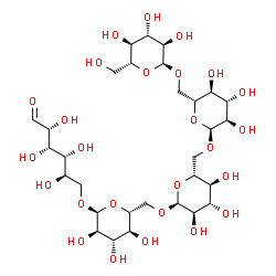 ChemSpider 2D Image | alpha-D-Glucopyranosyl-(1->6)-alpha-D-glucopyranosyl-(1->6)-alpha-D-glucopyranosyl-(1->6)-alpha-D-glucopyranosyl-(1->6)-D-glucose | C30H52O26