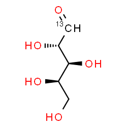 ChemSpider 2D Image | D-(1-~13~C)Lyxose | C413CH10O5