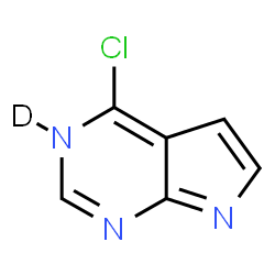 ChemSpider 2D Image | 4-Chloro(3-~2~H)-3H-pyrrolo[2,3-d]pyrimidine | C6H3DClN3