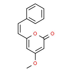 ChemSpider 2D Image | 4-Methoxy-6-[(Z)-2-phenylvinyl]-2H-pyran-2-one | C14H12O3