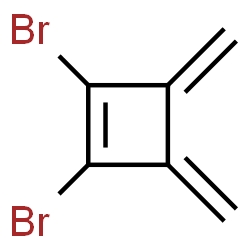 ChemSpider 2D Image | 1,2-Dibromo-3,4-bis(methylene)cyclobutene | C6H4Br2