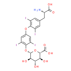 ChemSpider 2D Image | Thyroxine glucuronide | C21H19I4NO10