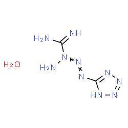 ChemSpider 2D Image | (3E)-4-(1H-Tetrazol-5-yl)-3-tetraazene-2-carboximidamide hydrate (1:1) | C2H8N10O