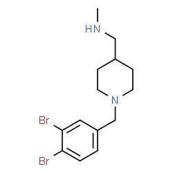 ChemSpider 2D Image | 1-[1-(3,4-Dibromobenzyl)-4-piperidinyl]-N-methylmethanamine | C14H20Br2N2