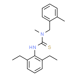 ChemSpider 2D Image | 3-(2,6-Diethylphenyl)-1-methyl-1-(2-methylbenzyl)thiourea | C20H26N2S