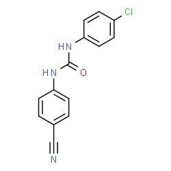 ChemSpider 2D Image | 1-(4-Chlorophenyl)-3-(4-cyanophenyl)urea | C14H10ClN3O