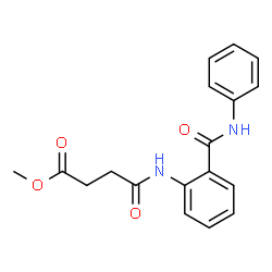 ChemSpider 2D Image | Methyl 4-oxo-4-{[2-(phenylcarbamoyl)phenyl]amino}butanoate | C18H18N2O4