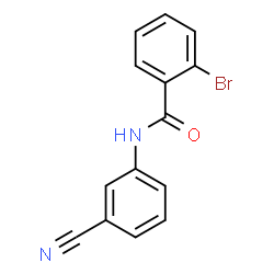 ChemSpider 2D Image | 2-Bromo-N-(3-cyanophenyl)benzamide | C14H9BrN2O