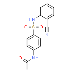 ChemSpider 2D Image | N-{4-[(2-Cyanophenyl)sulfamoyl]phenyl}acetamide | C15H13N3O3S