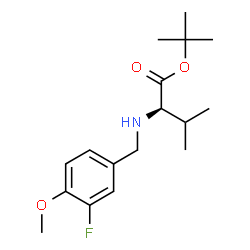 ChemSpider 2D Image | 2-Methyl-2-propanyl N-(3-fluoro-4-methoxybenzyl)-D-valinate | C17H26FNO3