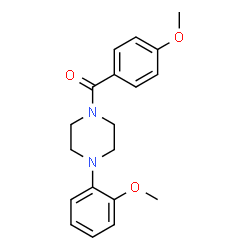 ChemSpider 2D Image | (4-Methoxyphenyl)[4-(2-methoxyphenyl)-1-piperazinyl]methanone | C19H22N2O3
