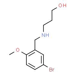 ChemSpider 2D Image | 3-[(5-Bromo-2-methoxybenzyl)amino]-1-propanol | C11H16BrNO2