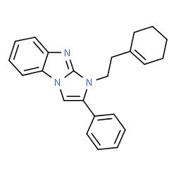 ChemSpider 2D Image | 1-[2-(1-Cyclohexen-1-yl)ethyl]-2-phenyl-1H-imidazo[1,2-a]benzimidazole | C23H23N3