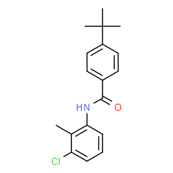 ChemSpider 2D Image | N-(3-Chloro-2-methylphenyl)-4-(2-methyl-2-propanyl)benzamide | C18H20ClNO