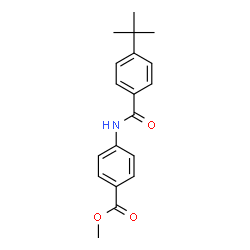ChemSpider 2D Image | Methyl 4-[(4-tert-butylbenzoyl)amino]benzoate | C19H21NO3