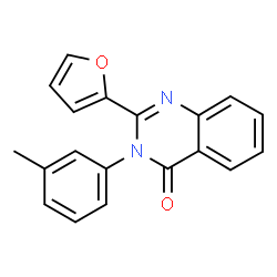 ChemSpider 2D Image | 2-Furan-2-yl-3-m-tolyl-3H-quinazolin-4-one | C19H14N2O2