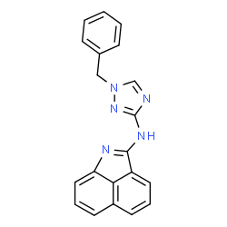 ChemSpider 2D Image | N-(1-Benzyl-1H-1,2,4-triazol-3-yl)benzo[cd]indol-2-amine | C20H15N5