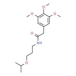 ChemSpider 2D Image | N-(3-Isopropoxypropyl)-2-(3,4,5-trimethoxyphenyl)acetamide | C17H27NO5