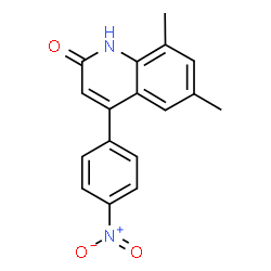ChemSpider 2D Image | 6,8-Dimethyl-4-(4-nitrophenyl)-2(1H)-quinolinone | C17H14N2O3