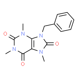 ChemSpider 2D Image | 9-Benzyl-1,3,7-trimethyl-7,9-dihydro-3H-purine-2,6,8-trione | C15H16N4O3