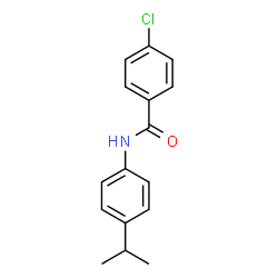 ChemSpider 2D Image | 4-Chloro-N-(4-isopropylphenyl)benzamide | C16H16ClNO