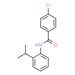 ChemSpider 2D Image | 4-Chloro-N-(2-isopropylphenyl)benzamide | C16H16ClNO