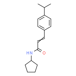 ChemSpider 2D Image | N-Cyclopentyl-3-(4-isopropylphenyl)acrylamide | C17H23NO