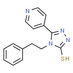 ChemSpider 2D Image | 4-phenethyl-3-(4-pyridyl)-4,5-dihydro-1H-1,2,4-triazole-5-thione | C15H14N4S