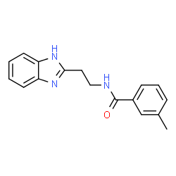 ChemSpider 2D Image | N-[2-(1H-Benzimidazol-2-yl)ethyl]-3-methylbenzamide | C17H17N3O