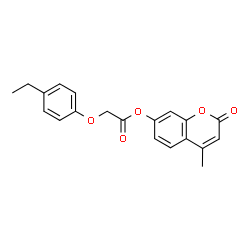 ChemSpider 2D Image | 4-Methyl-2-oxo-2H-chromen-7-yl (4-ethylphenoxy)acetate | C20H18O5