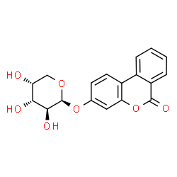 ChemSpider 2D Image | 6-Oxo-6H-benzo[c]chromen-3-yl beta-D-arabinopyranoside | C18H16O7